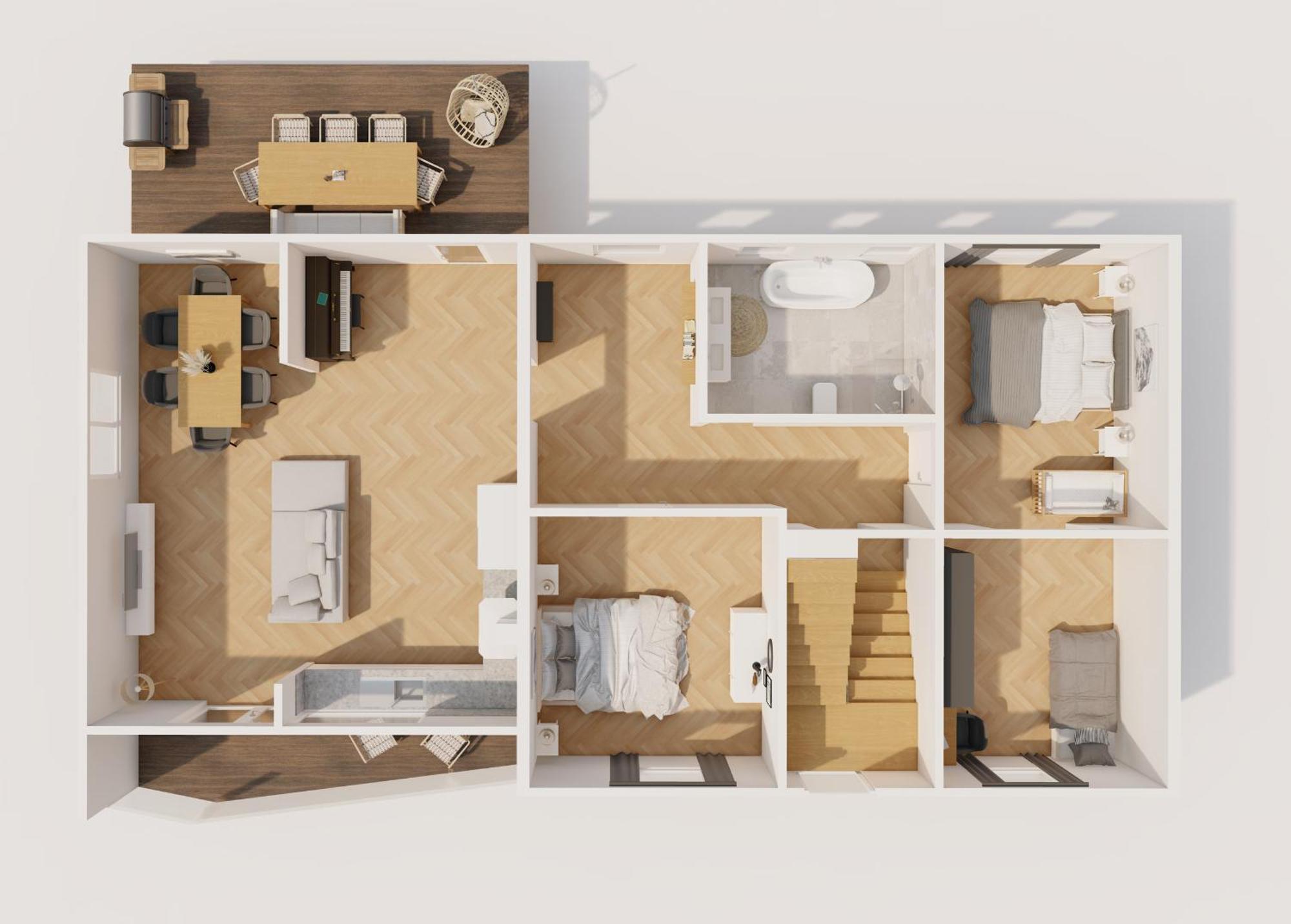 Exklusives 212 Qm Mit 2 - Garten, Grill & Sauna! Schauenburg